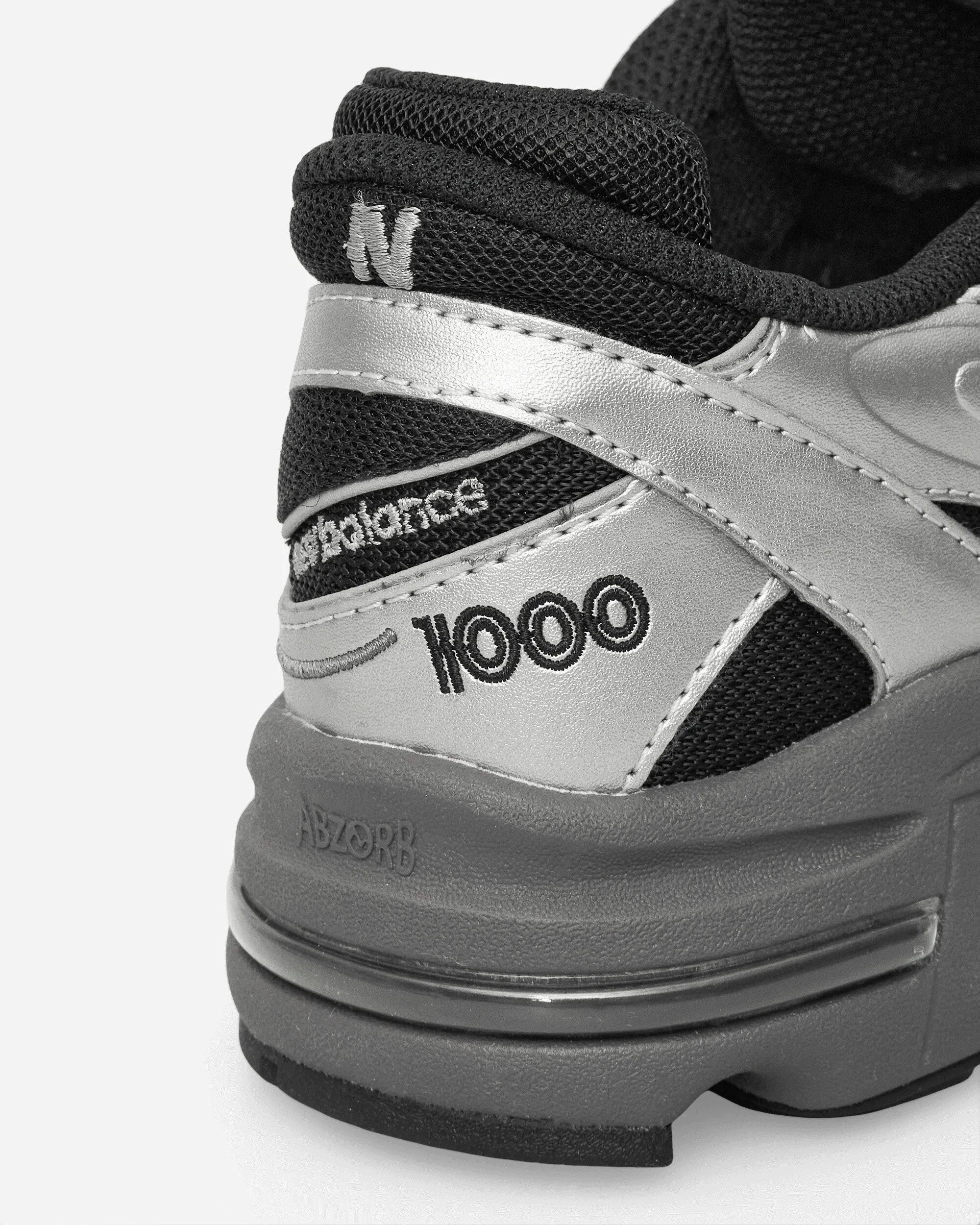 1000 Sneakers Silver Metallic / Black