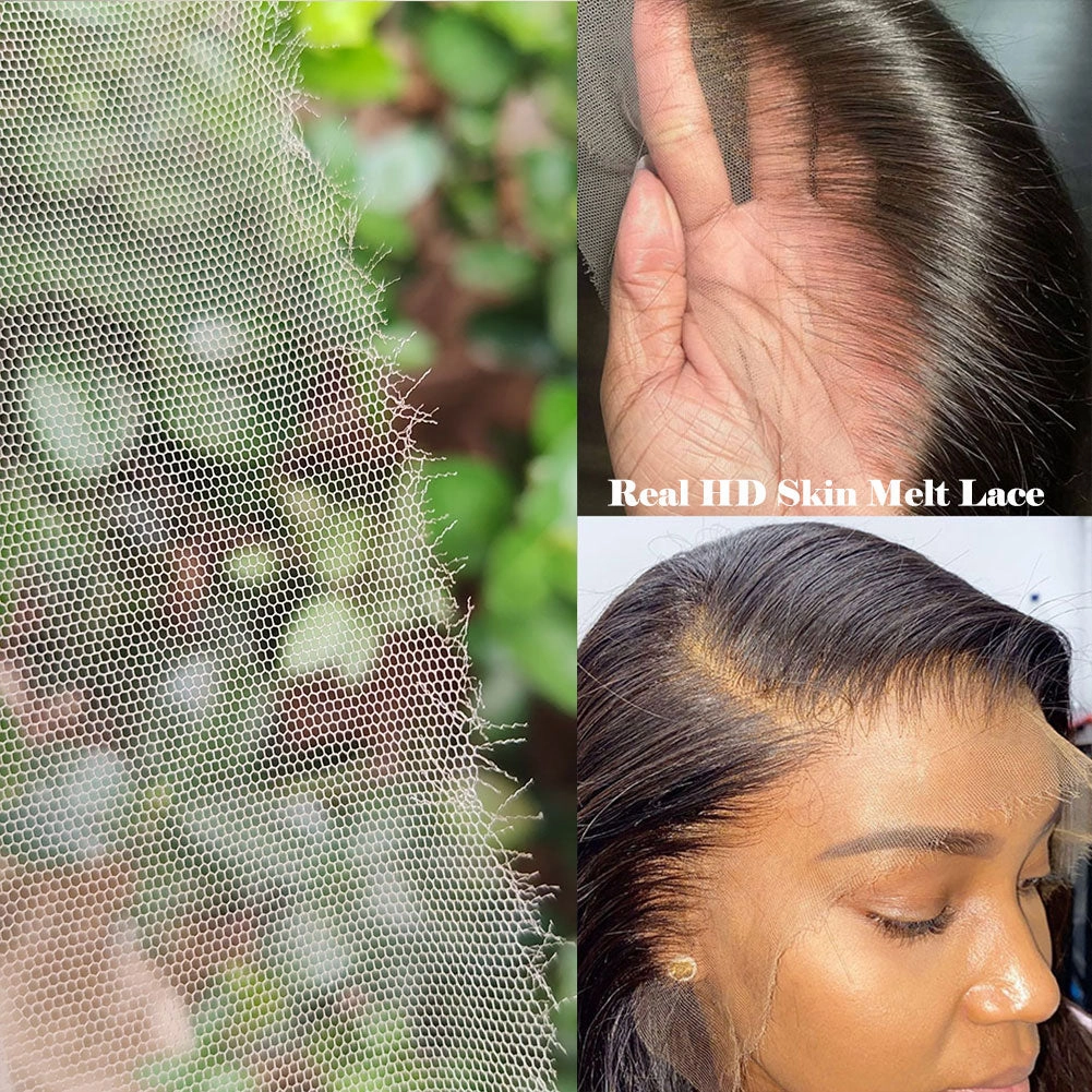 13x4 Knot-Free FULL FRONTAL HD Skin Melt Lace Preplucked Human Hair Lace Wig | Body Wave