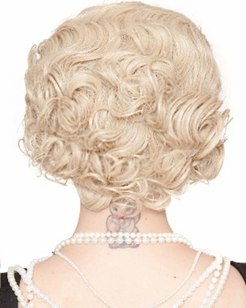 20s Flapper Finger Wave Premium Short Blonde Wig