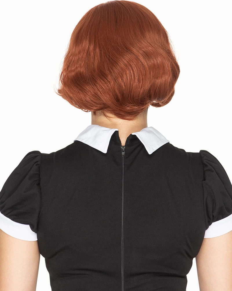 50s Chess Queen Deluxe Auburn Red Bob Wig
