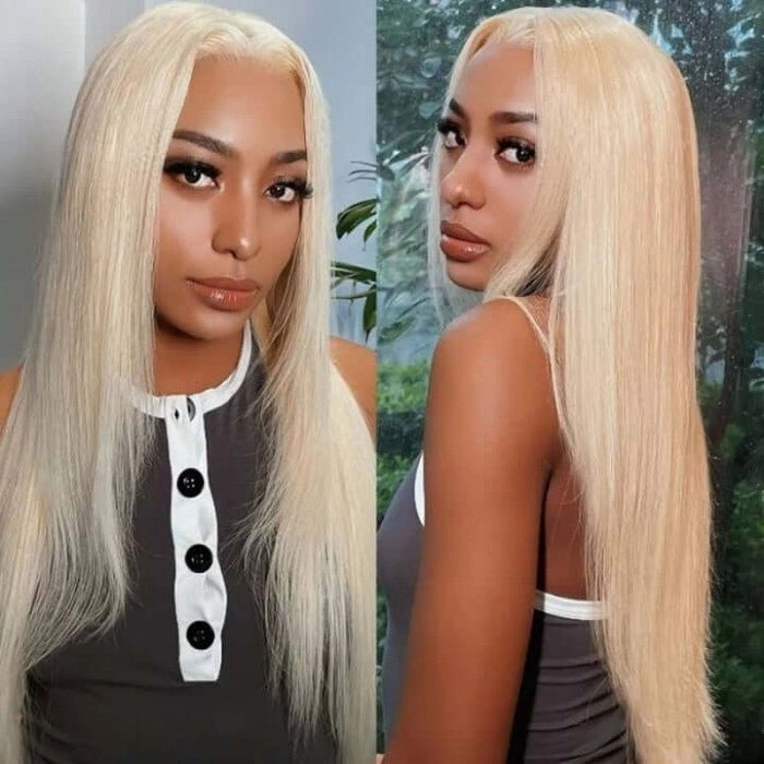 613 Hair 13x4/4x4 Hd Transparent Layered Straight Wig Blonde Butterfly Haircut Human Hair Wigs
