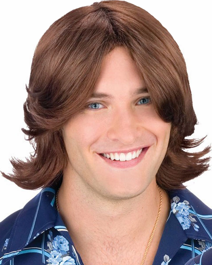 70s Ladies Man Short Brown Wig