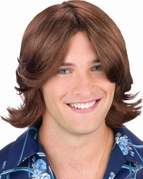 70s Ladies Man Short Brown Wig