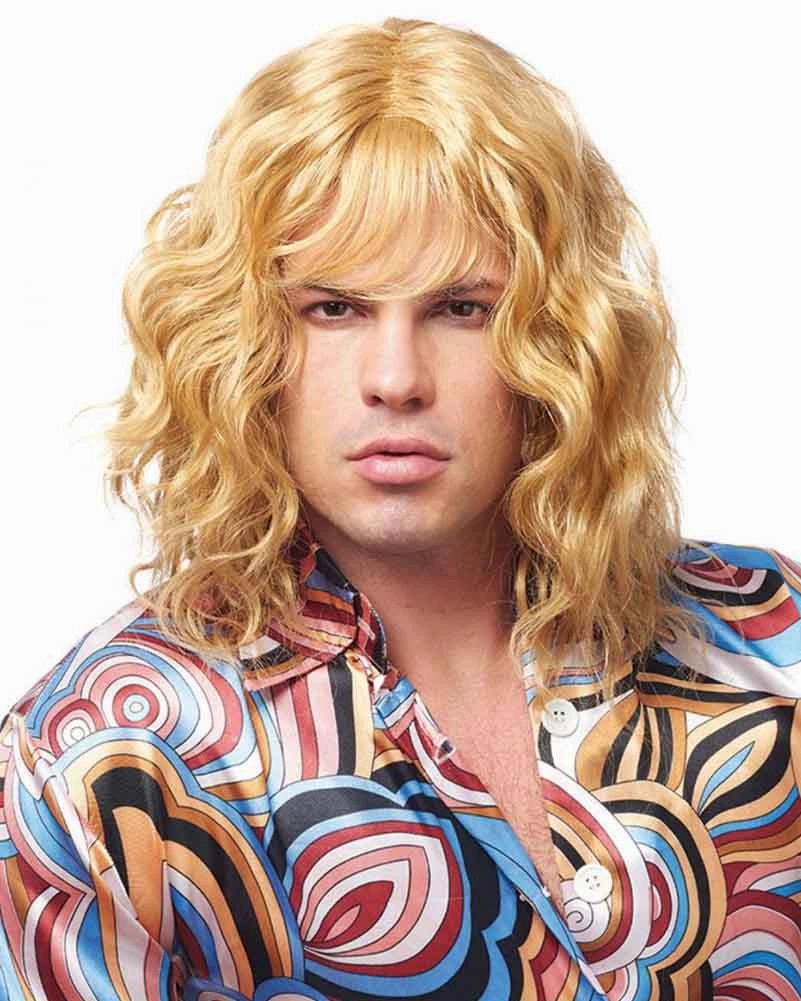 70s Model Dude Long Blonde Wig
