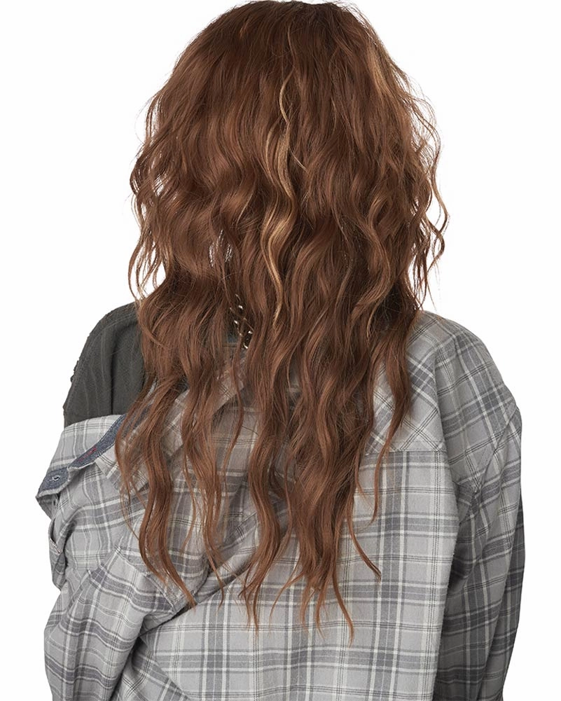 90s Grunge Rocker Long Brown Wig