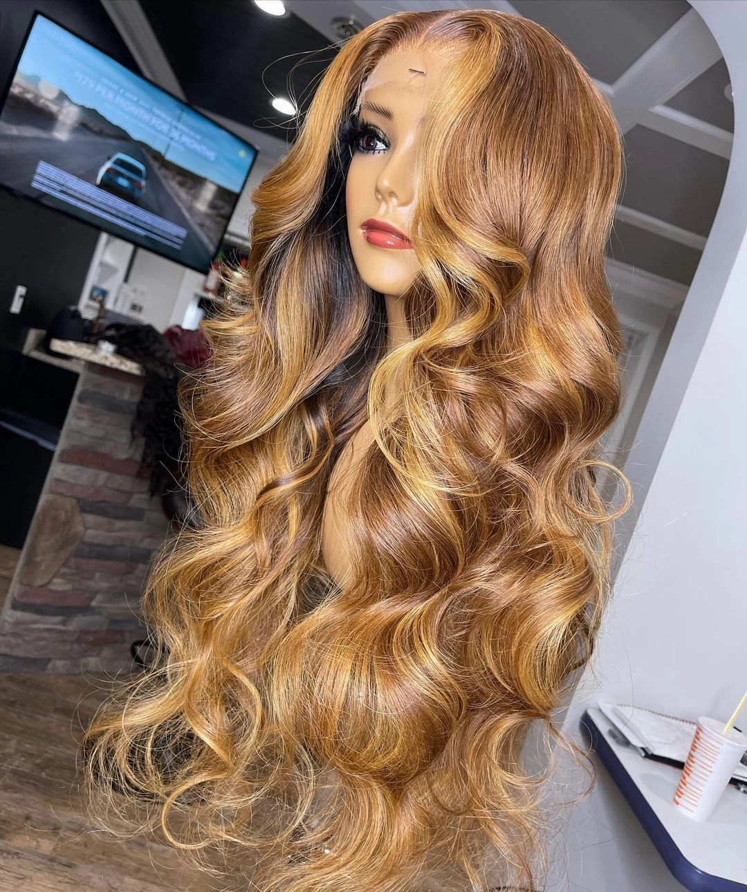 {50% Off} 13x6 Skin Melt Lace Front Mix Color Body Wave Wig with Delicate Hairline