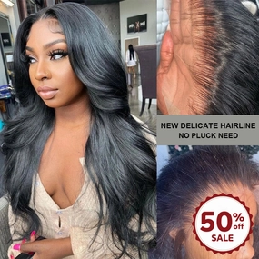 {50% Off} Boutique Skin Melt Lace   Delicate Hairline Frontal Wig Body Wave