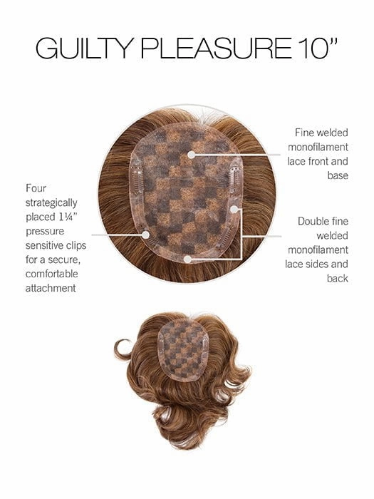 Accessories_Raquel Welch_Wigs 10&quot; Guilty Pleasure | Human Hair Lace Front Topper (Mono Top)