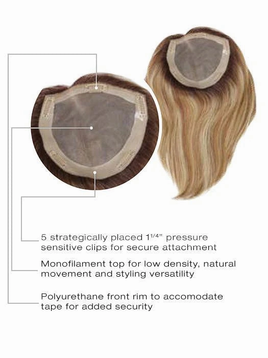 Accessories_Raquel Welch_Wigs Gilded 12&quot; Human Hair Topper by Raquel Welch | Mono Top