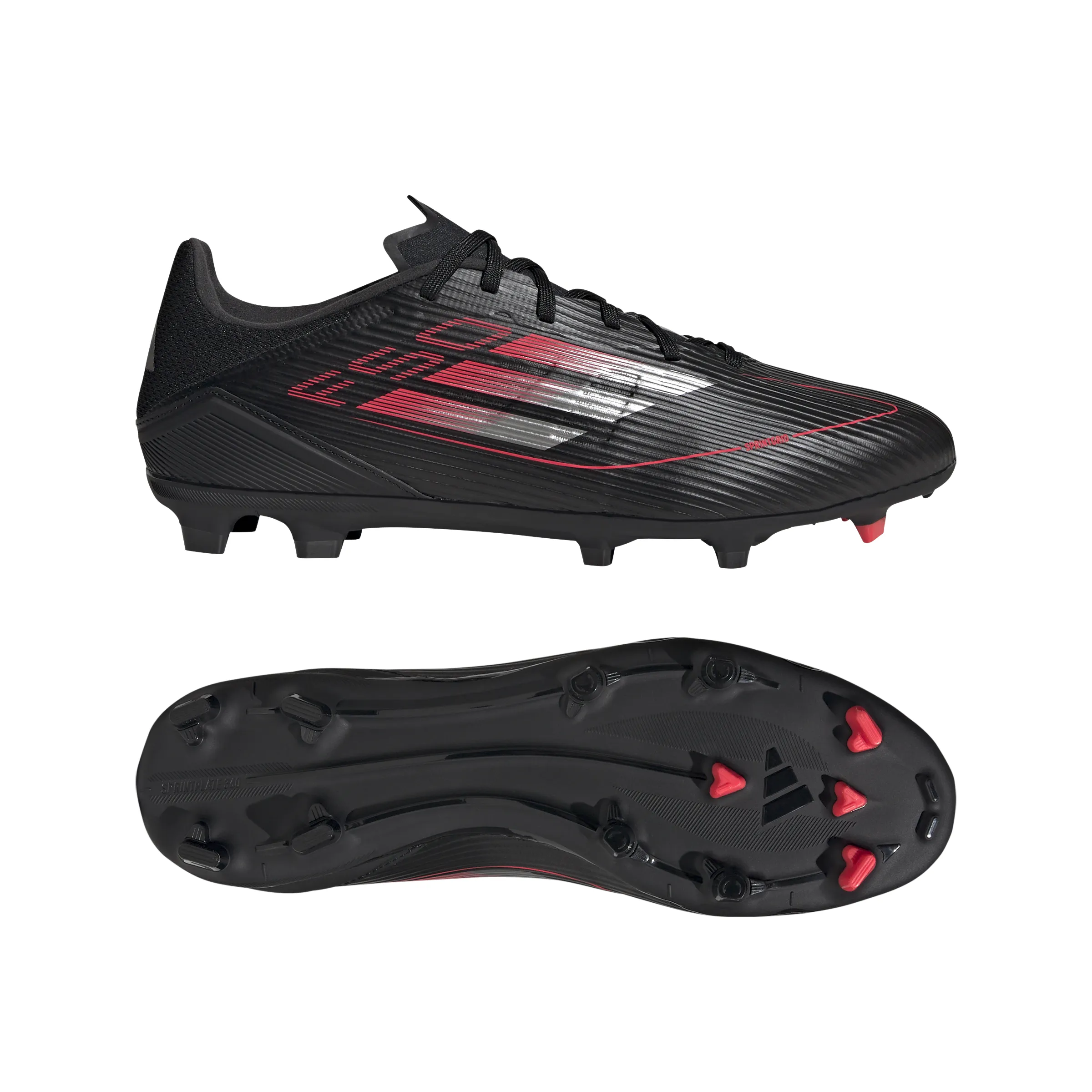 adidas F50 League FG/MG Firm Ground- core black/iron met/lucid red