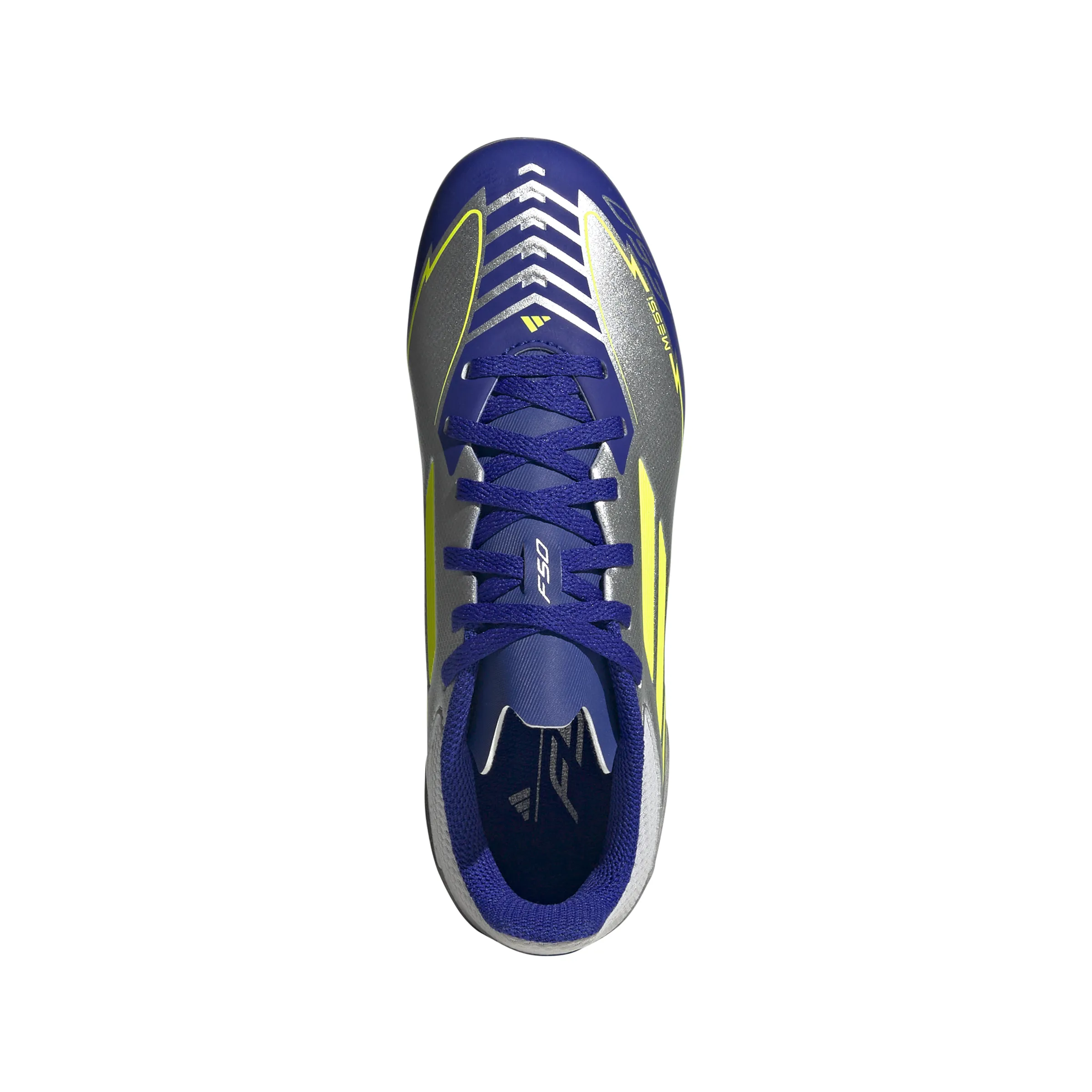 adidas F50 League TF Turf Shoes MESSI - Silver / Blue / Neon