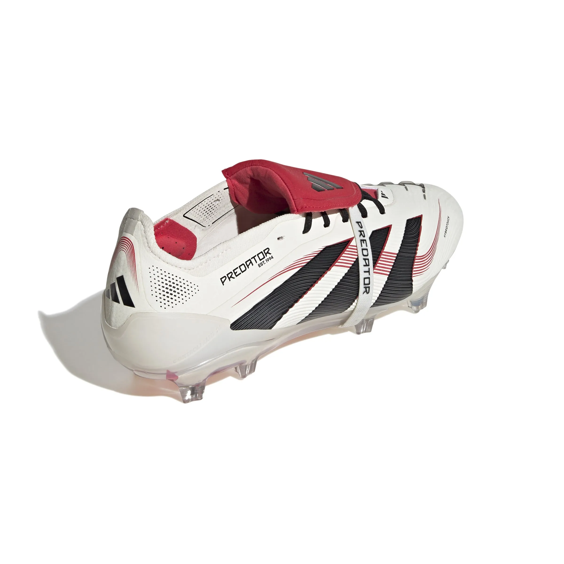adidas Predator Elite Fold Tounge FG Firm Ground Soccer Cleat - Off White/Core Black/Pure Ruby