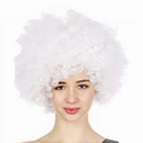 Afro Wig - White