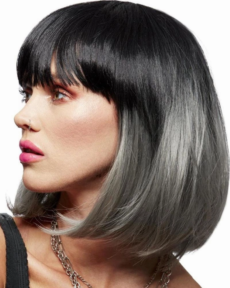 Alien Black and Grey Bob Wig