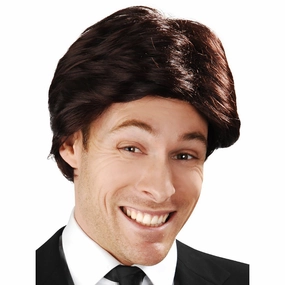 Anchorman Swept Fringe Brown Wig