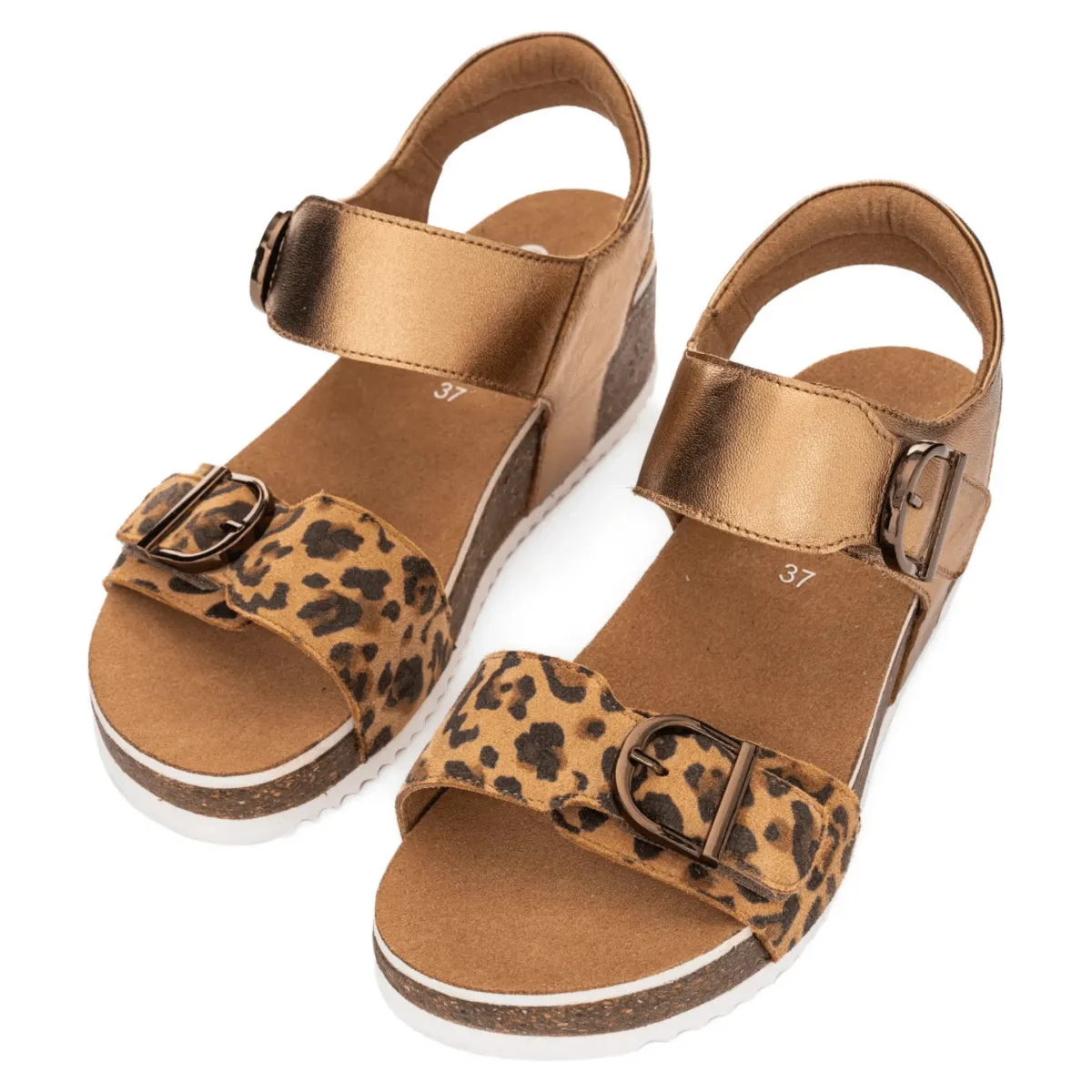 Ara Women's Nova Leopard/Whiskey Leather