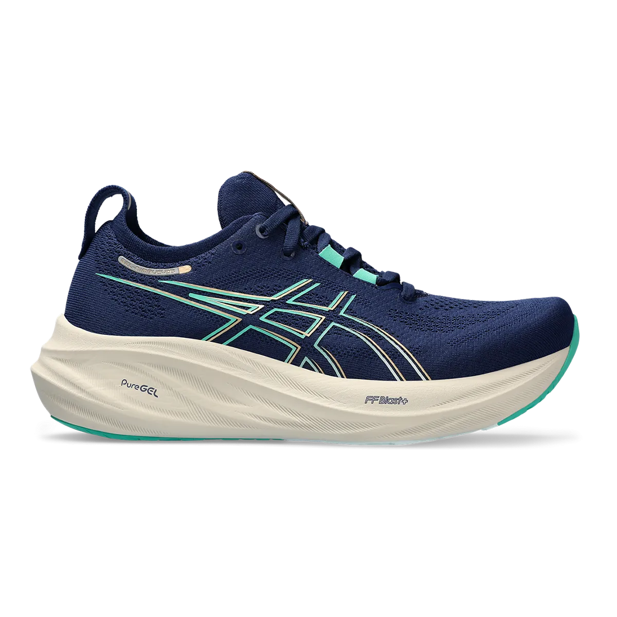 Asics Gel Nimbus 26 - Blue Expanse - Aurora Green