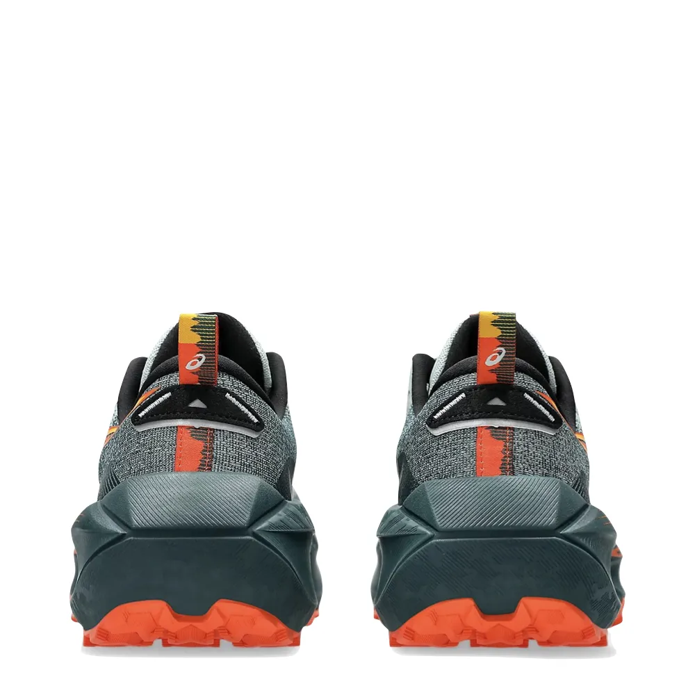 Asics Men's Trabuco 4 Sneaker in Cold Moss/Nova Orange
