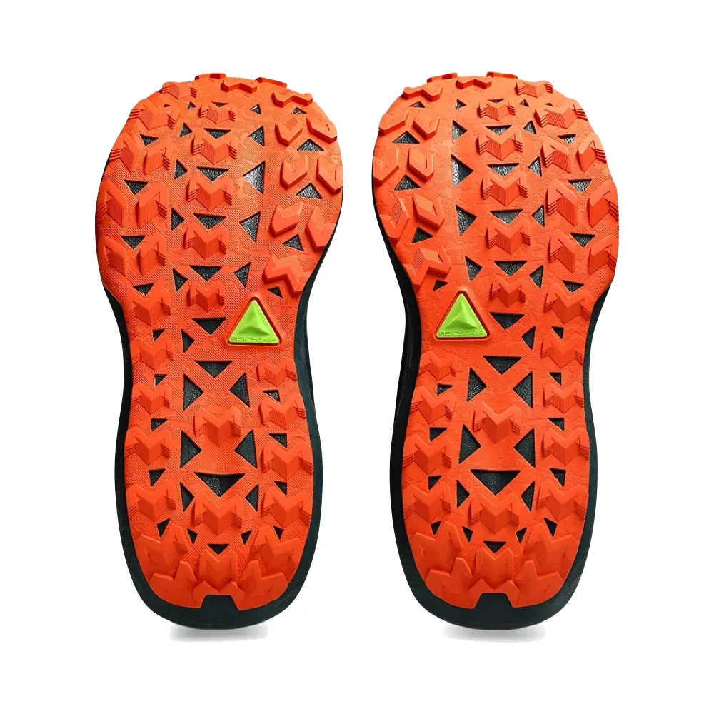 Asics Men's Trabuco 4 Sneaker in Cold Moss/Nova Orange