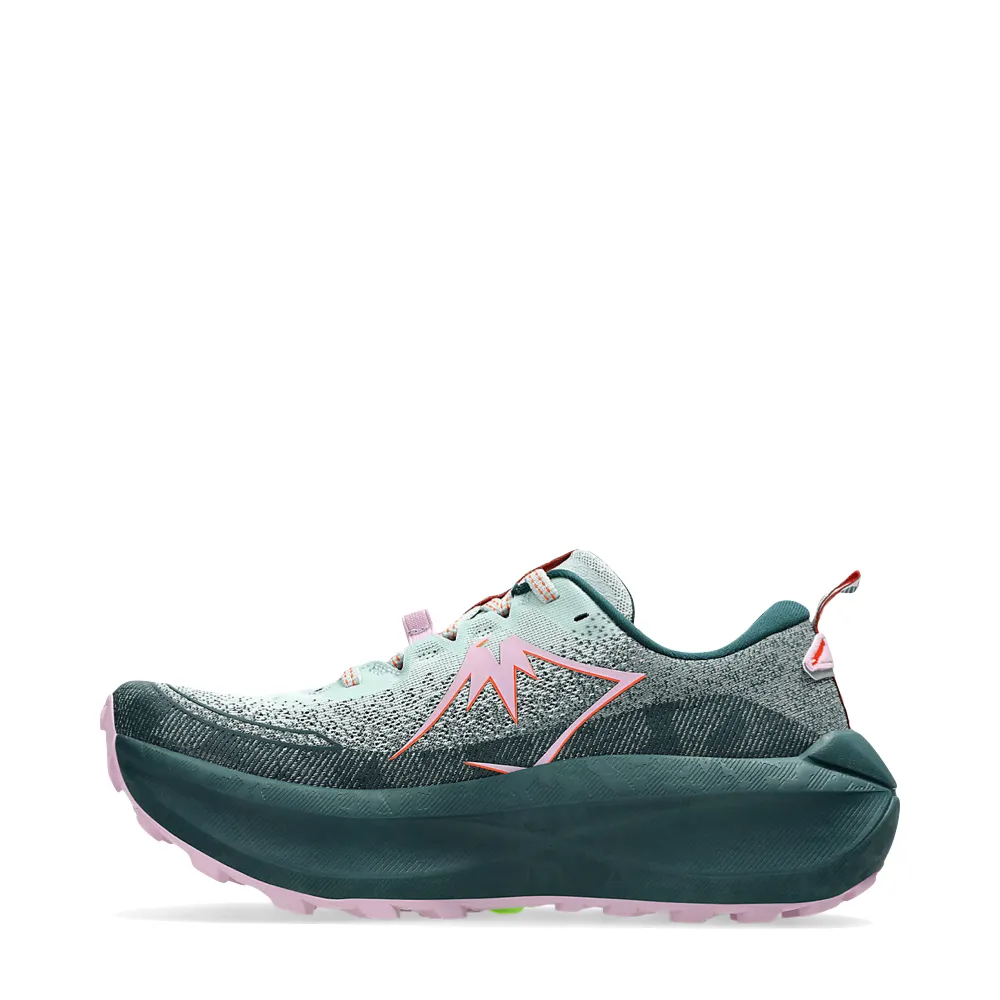 Asics Women's Trabuco 4 Sneaker in Cold Moss/Nova Orange