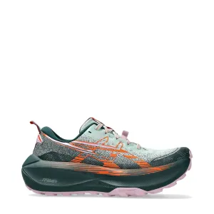 Asics Women's Trabuco 4 Sneaker in Cold Moss/Nova Orange