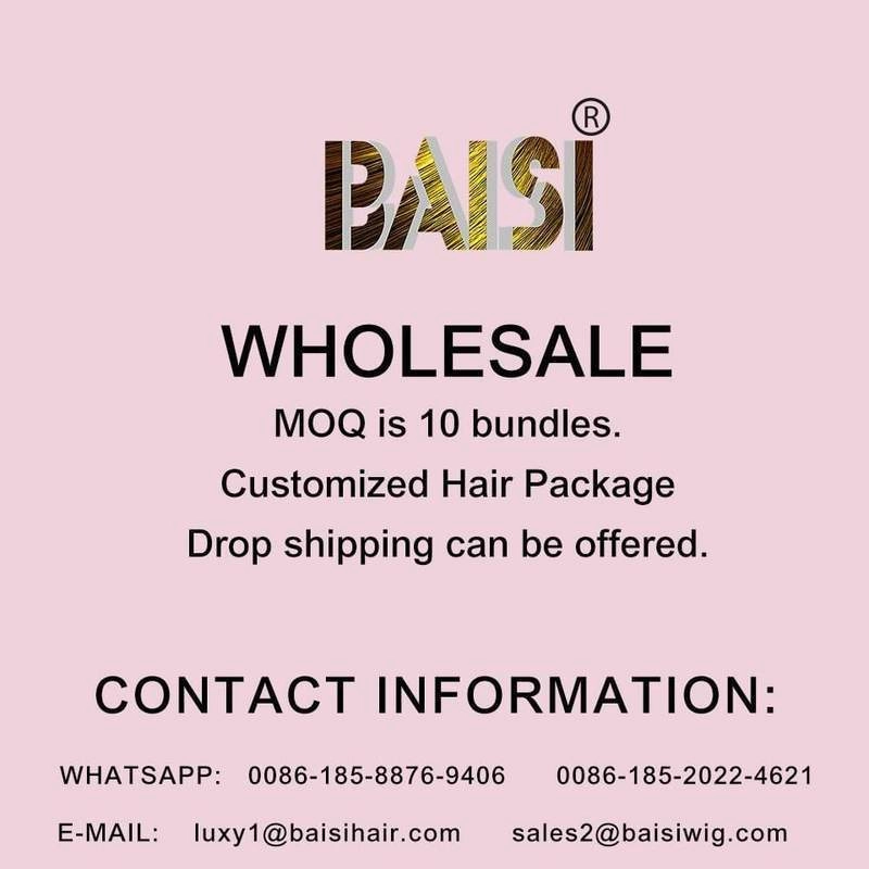 BAISI 12A Loose Wave Bob Wig 100% Human Hair