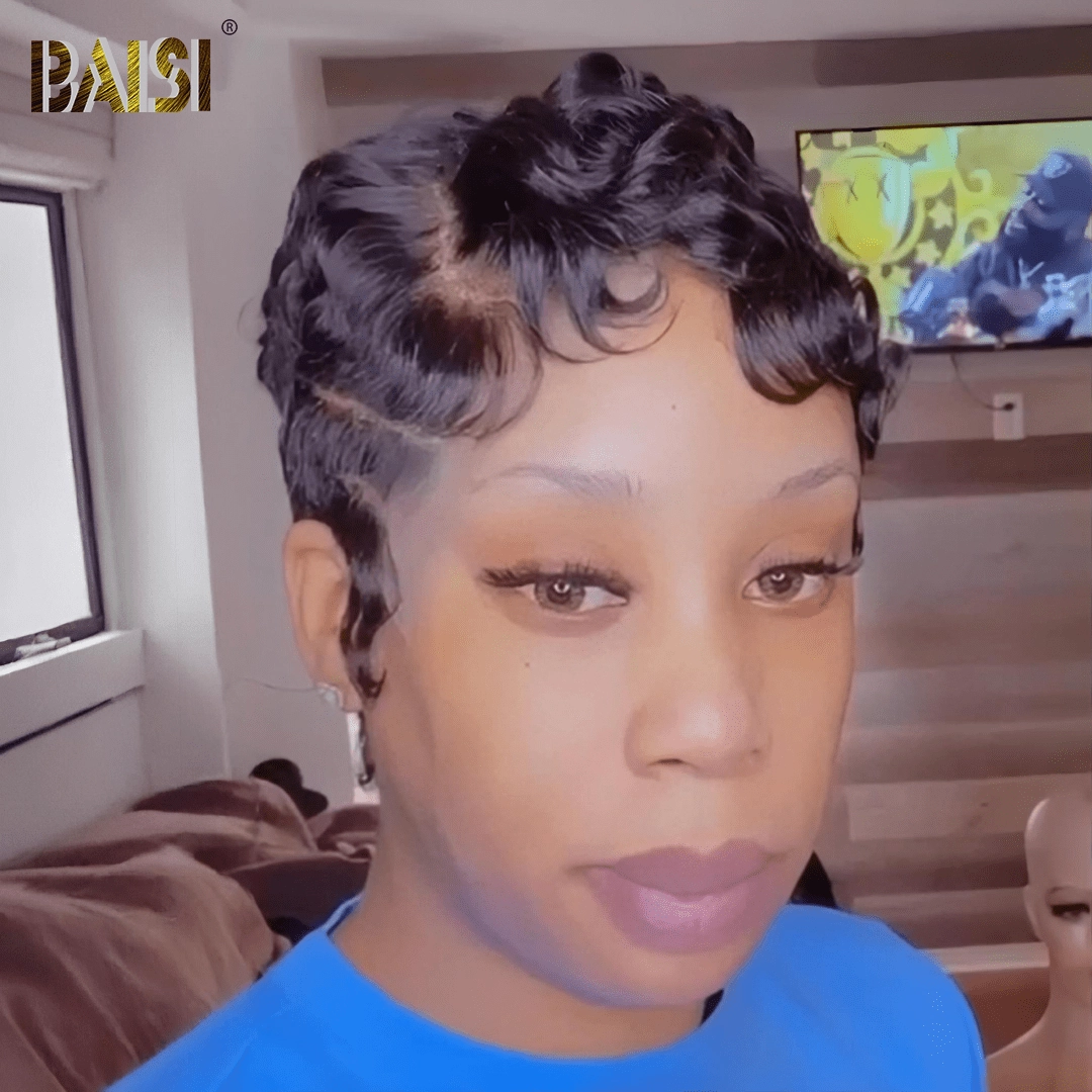 BAISI Sexy Side Part Wavy Glueless Wig