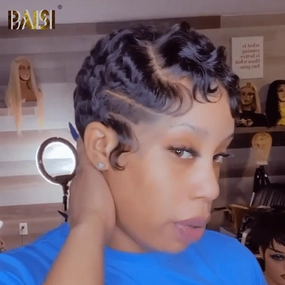 BAISI Sexy Side Part Wavy Glueless Wig