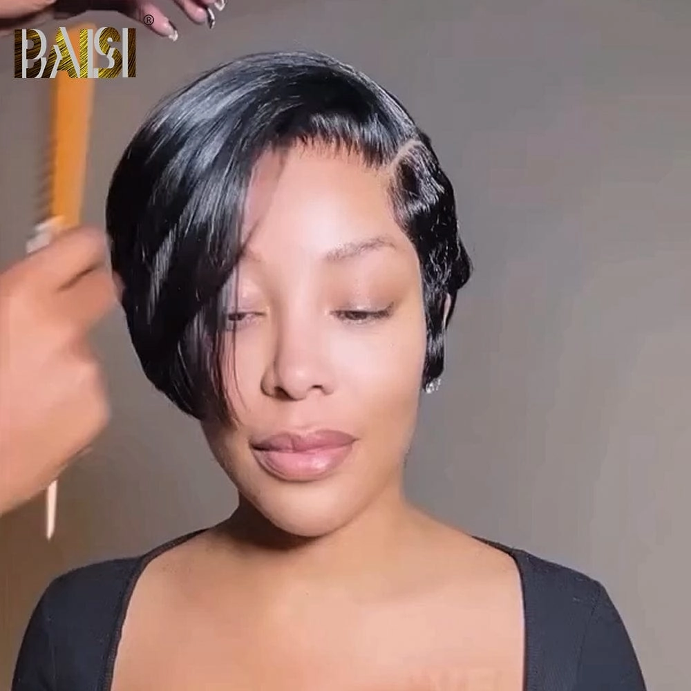 BAISI Short Style Side Part Wig