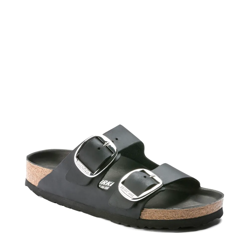 Birkenstock Arizona Oiled Leather Big Buckle Sandal in Black