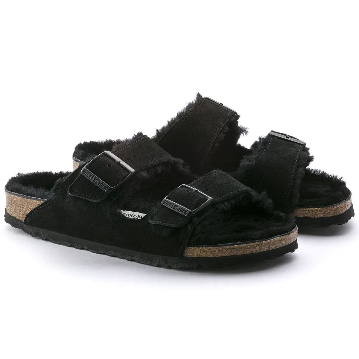 Birkenstock Men's Arizona Shearling Black Suede