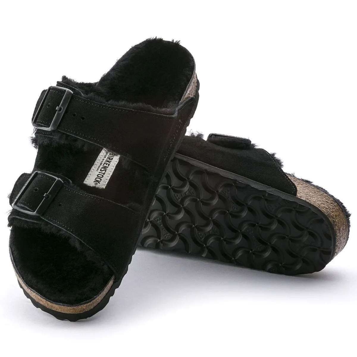 Birkenstock Men's Arizona Shearling Black Suede