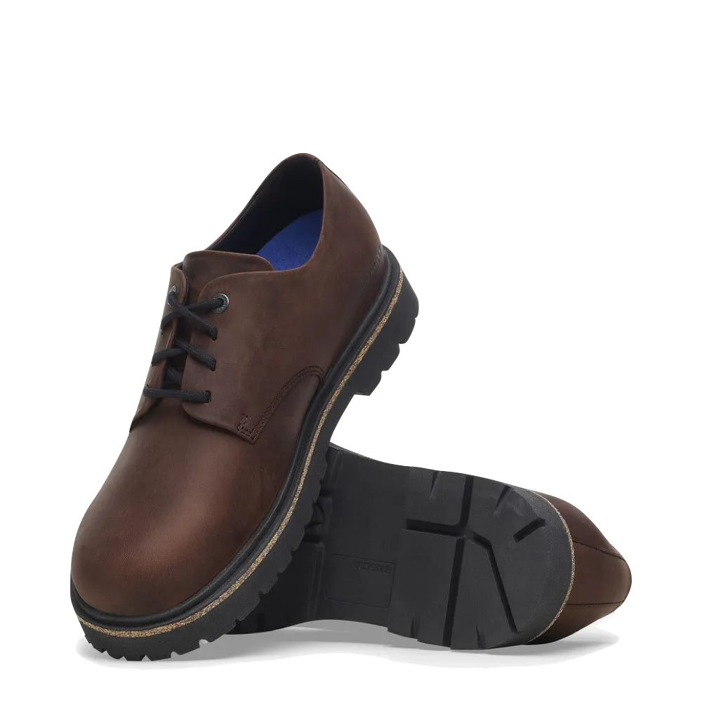 Birkenstock Men's Highwood Oiled Leather Low Lace in Habana Brown