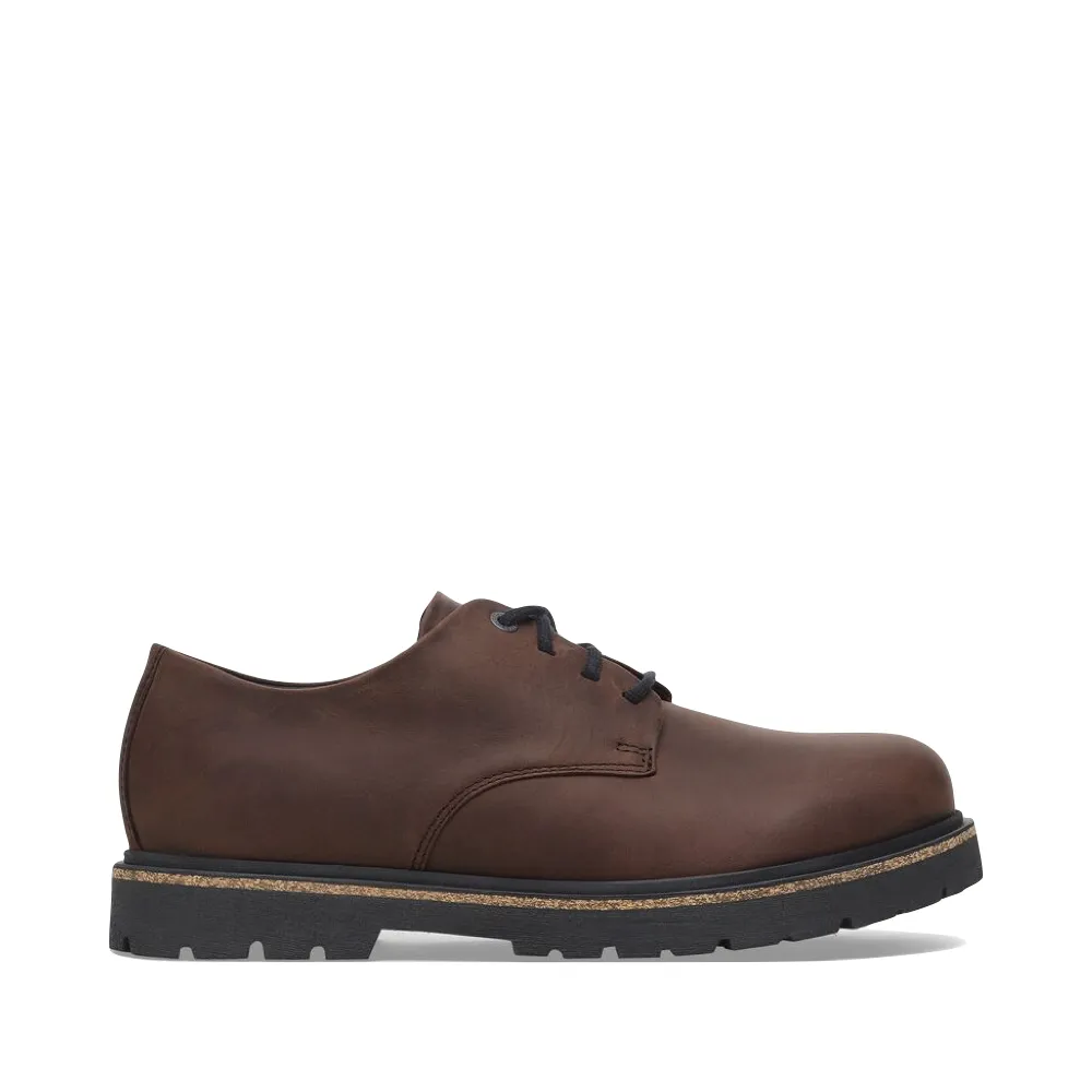 Birkenstock Men's Highwood Oiled Leather Low Lace in Habana Brown