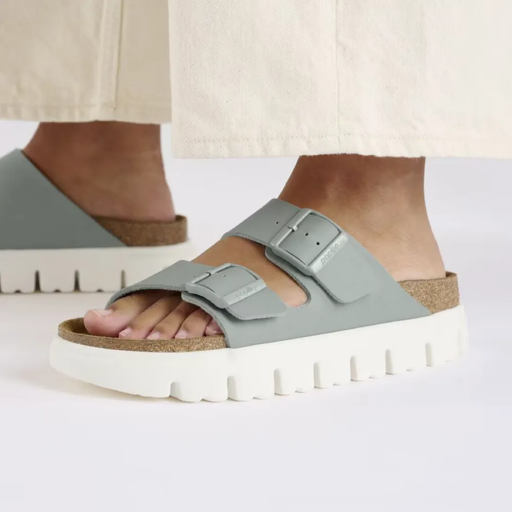 Birkenstock Women's Arizona Chunky Birko-Flor Sandal in Pure Sage