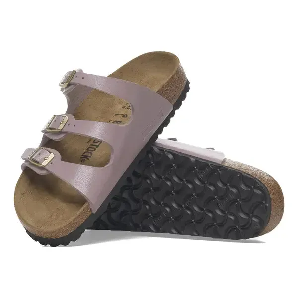 Birkenstock Women's Florida Birko-Flor 3 Strap Sandal in Graceful Faded Purple