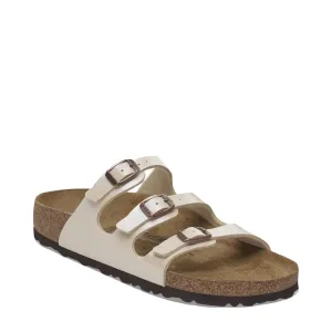 Birkenstock Women's Florida Birko-Flor Sandal in Graceful Pearl White