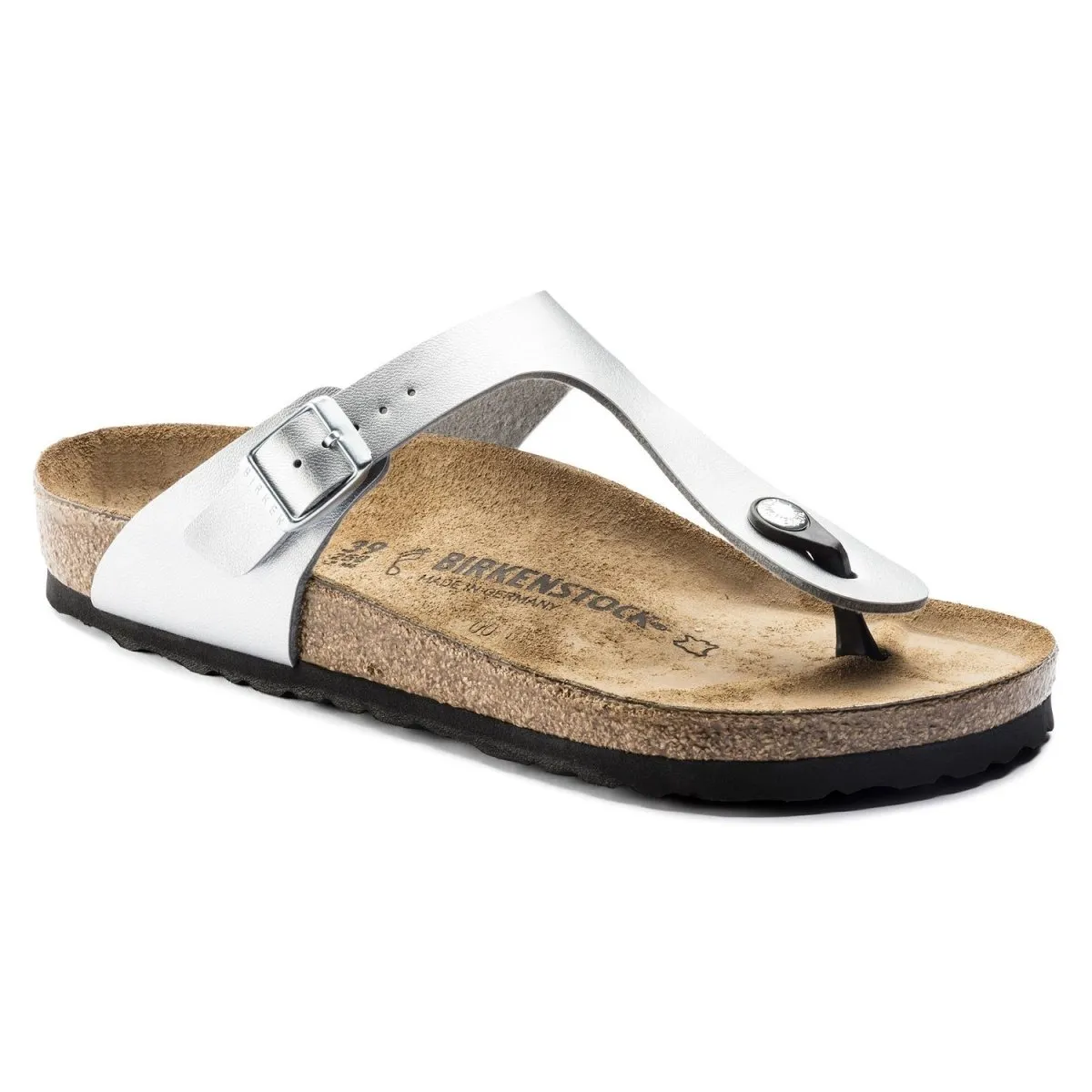 Birkenstock Women's Gizeh Silver Birko-Flor