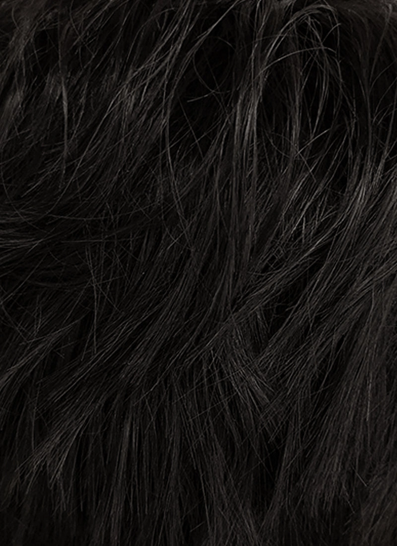 Black Straight Pixie Lace Front Synthetic Men's Wig LF1312B