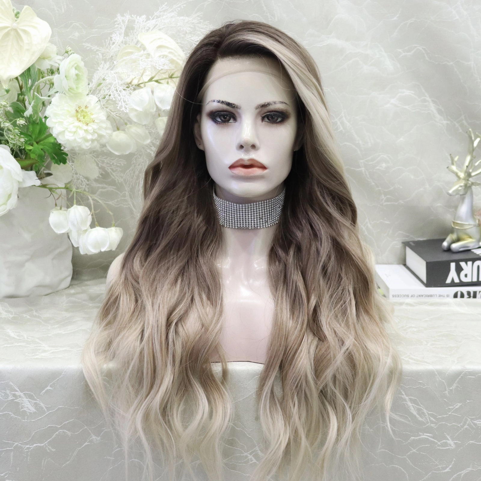 Brenda Collection-Shannon Ombre Ash Brown to Blonde Body Wave 13*4 Lace Front Wig