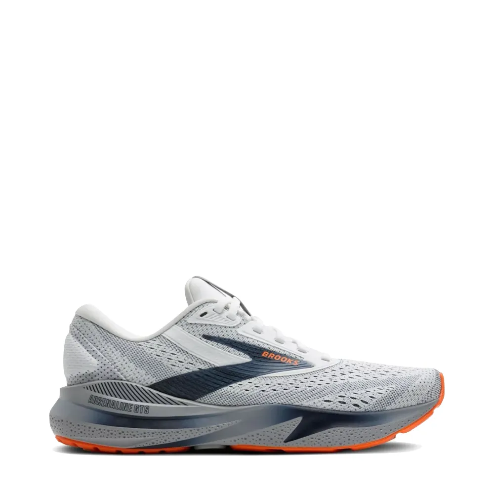 Brooks Men's Adrenaline GTS 24 Sneaker in White/Peacoat/Alloy