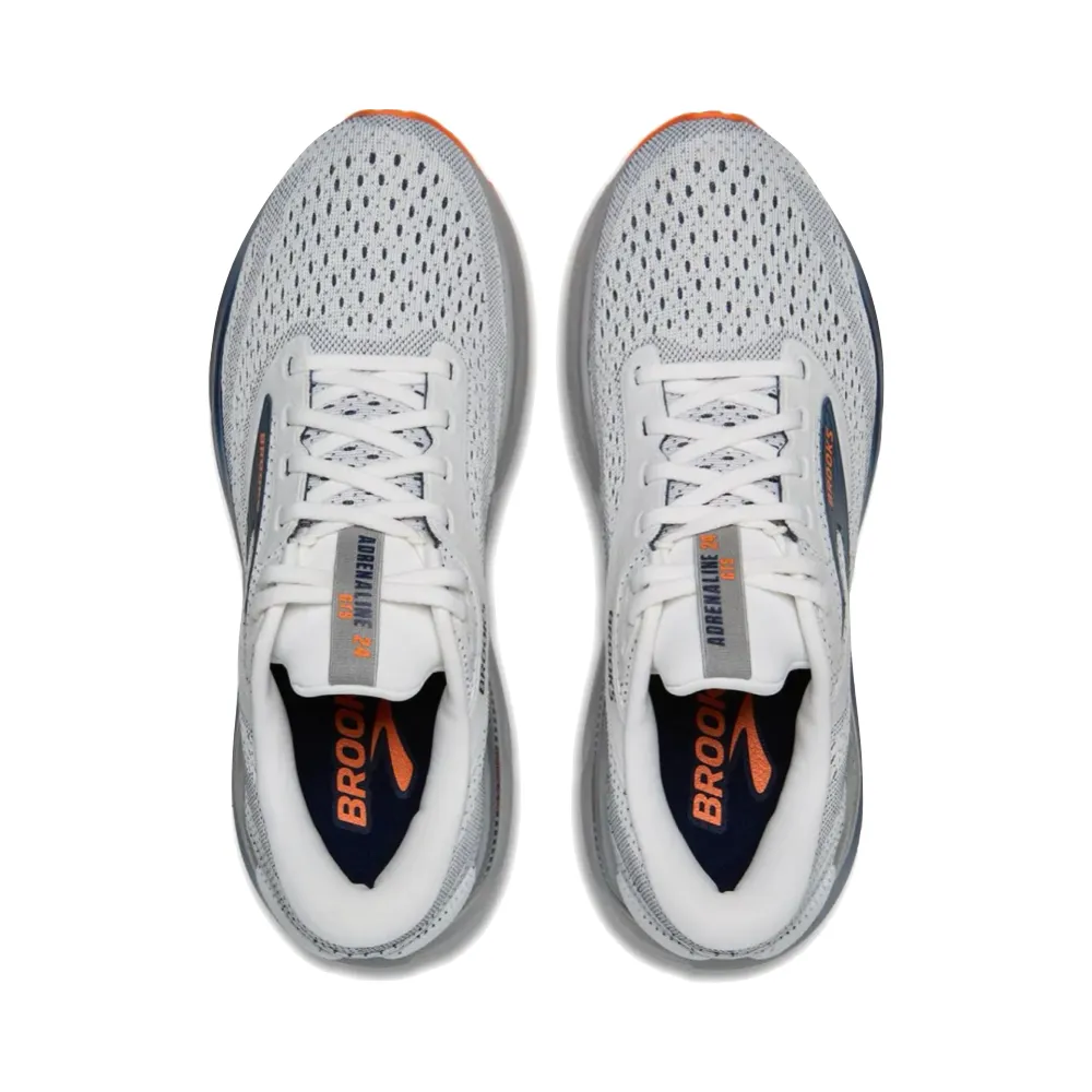 Brooks Men's Adrenaline GTS 24 Sneaker in White/Peacoat/Alloy