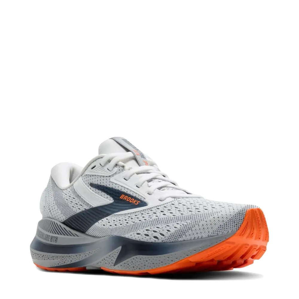 Brooks Men's Adrenaline GTS 24 Sneaker in White/Peacoat/Alloy