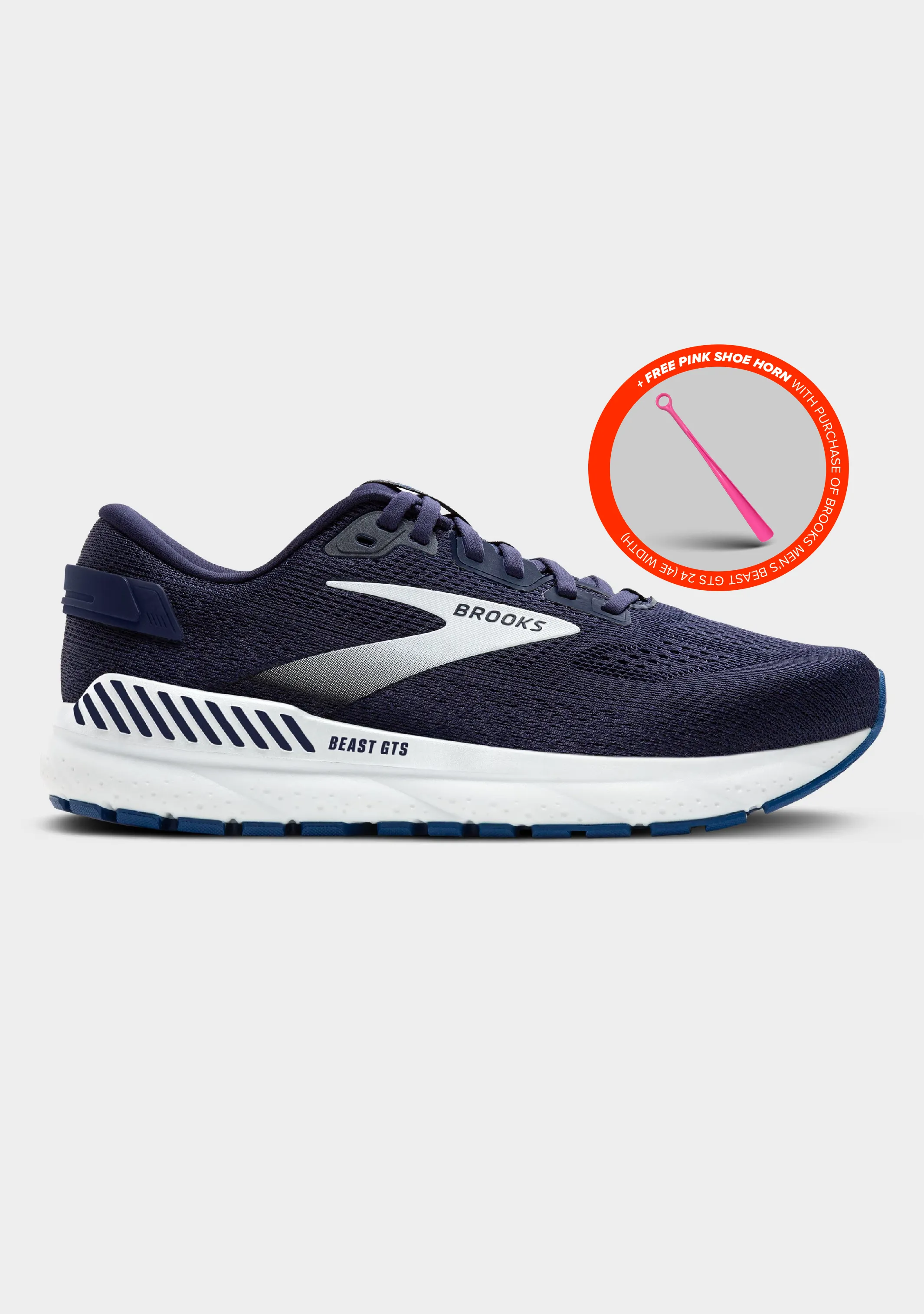Brooks Men's Beast GTS 24 (4E Width) With Free Pink Shoe Horn