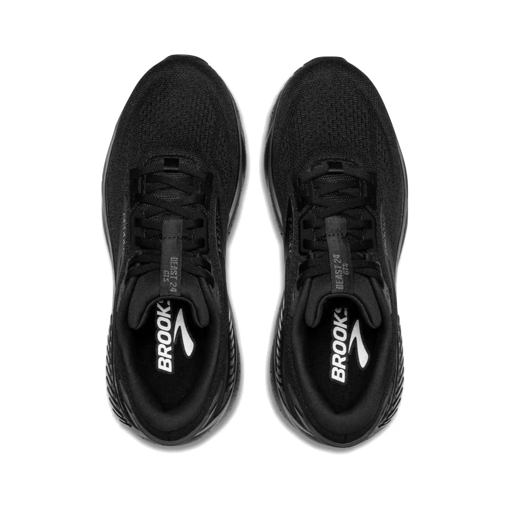 Brooks Men's Beast GTS 24 Sneaker in Black/Black/Ebony