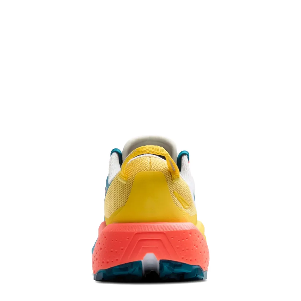 Brooks Women's Caldera 8 Sneaker in Bit of Blue/Quince/Flame