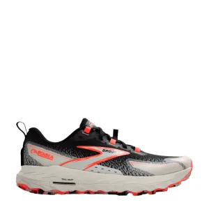 Brooks Women's Cascadia 18 Running Shoes in Black/Blue Wash/Flame SS25