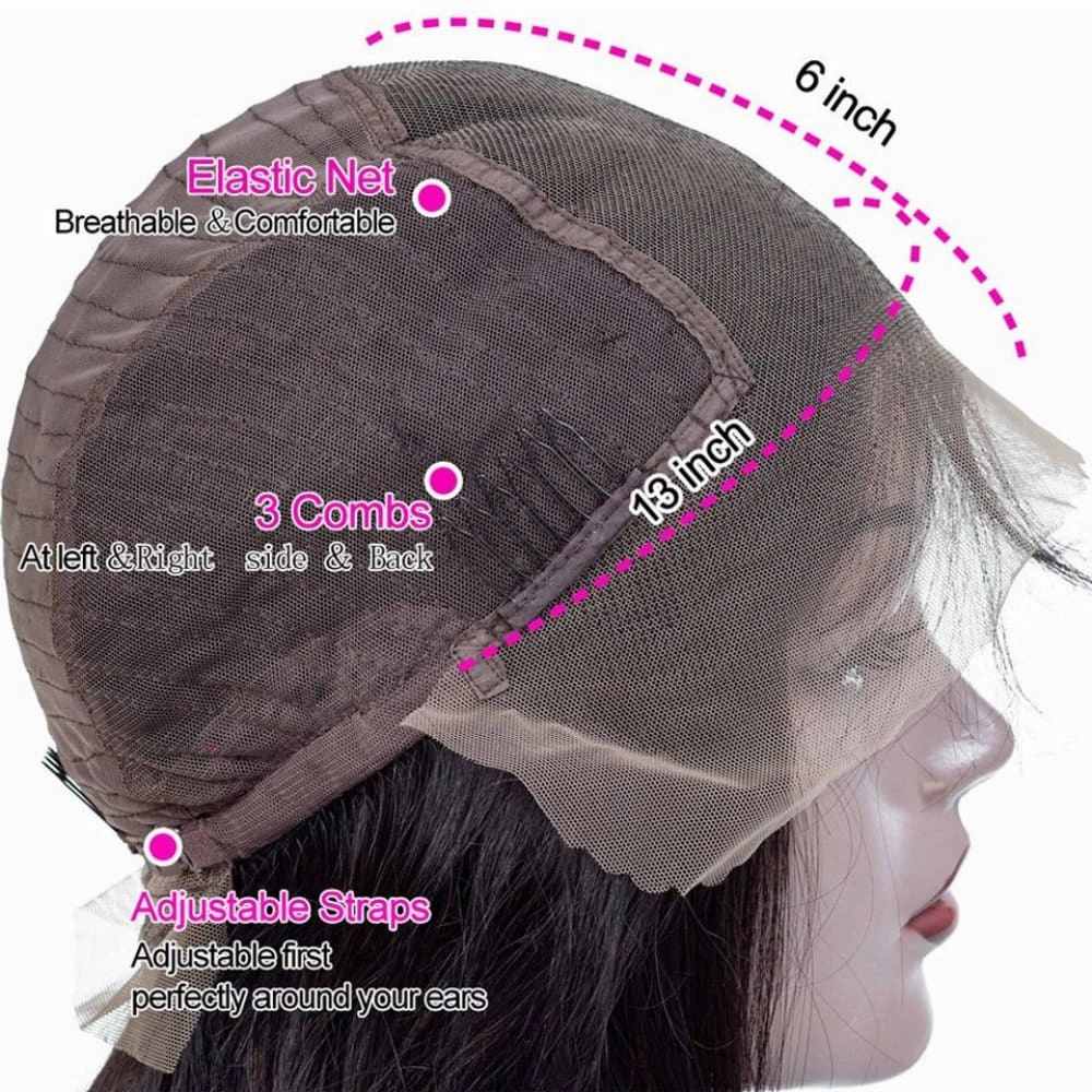 Brown 13x6 Skin Melt Lace Front Silk Straight Human Hair Wig