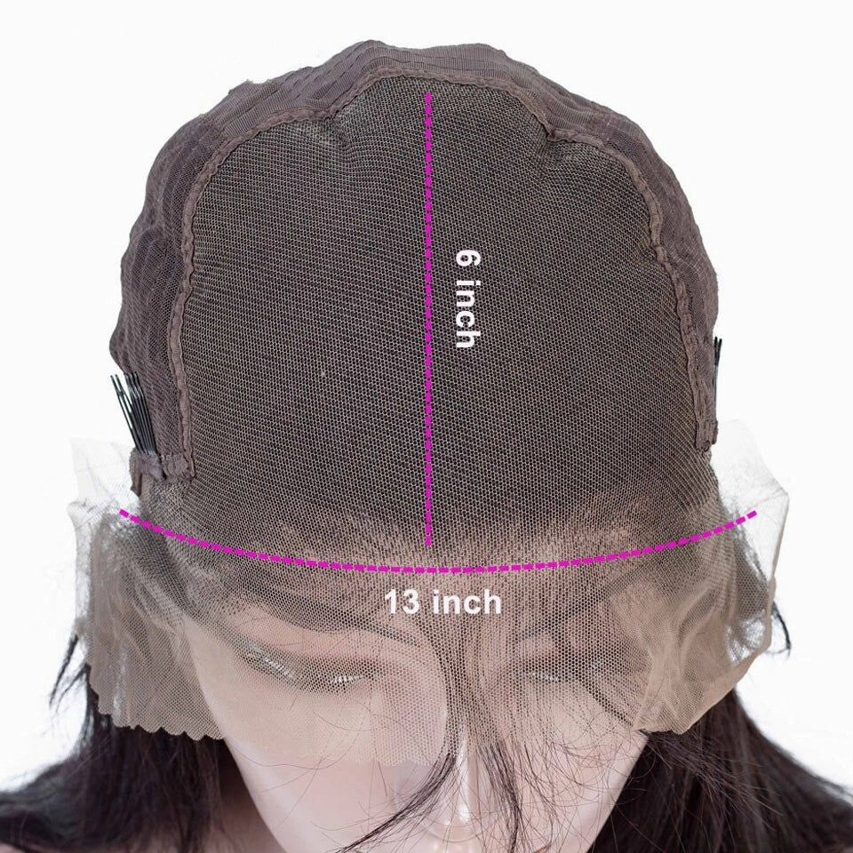Brown 13x6 Skin Melt Lace Front Silk Straight Human Hair Wig