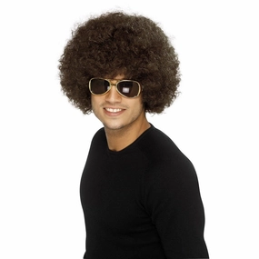 Brown 70's Funky Afro Wig